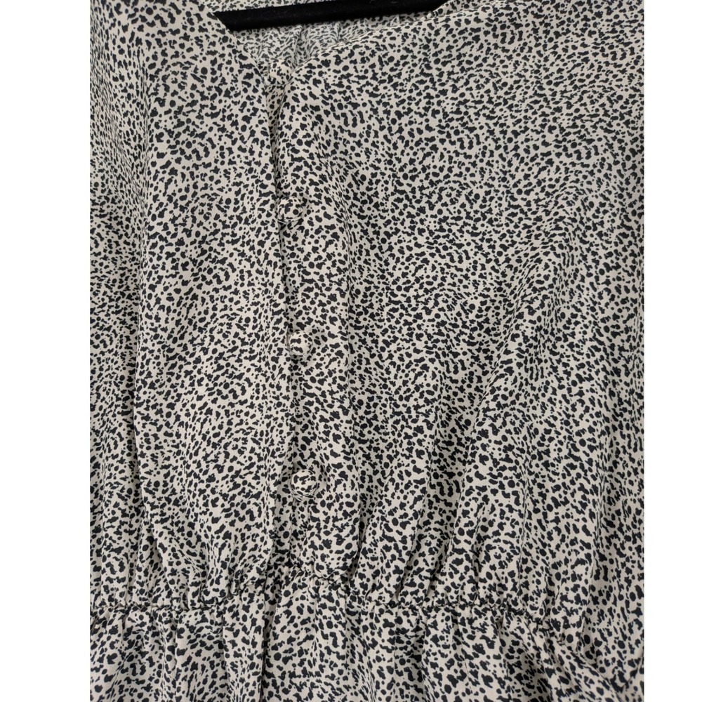 Sienna Sky Peplum Blouse Women XS Black Cream Holiday Office Dressy Casual Chic - Picture 5 of 12